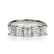 Emerald Cut 5 Stone  Wedding/Eternity Ring